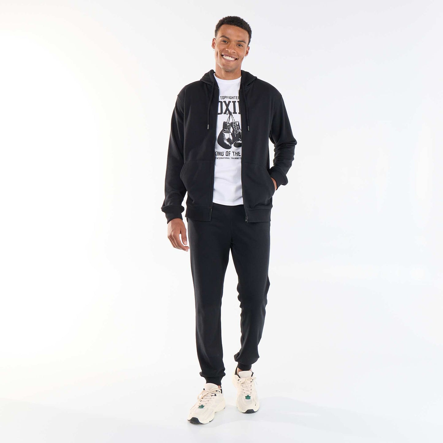 French Terry Hoodie BLACK