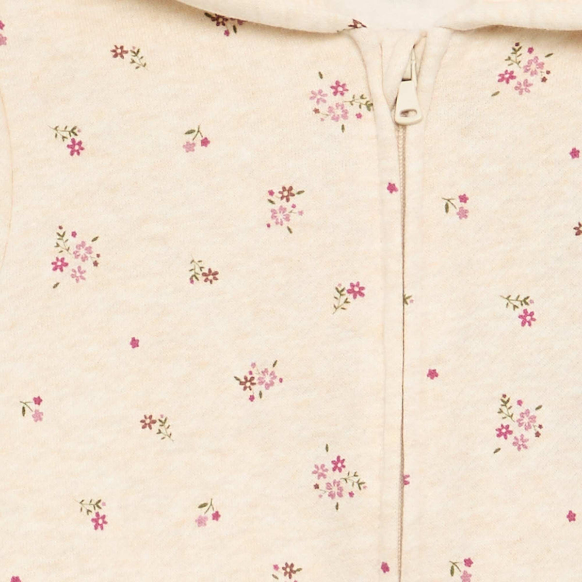 Printed Hooded Sweatshirt BEIGE