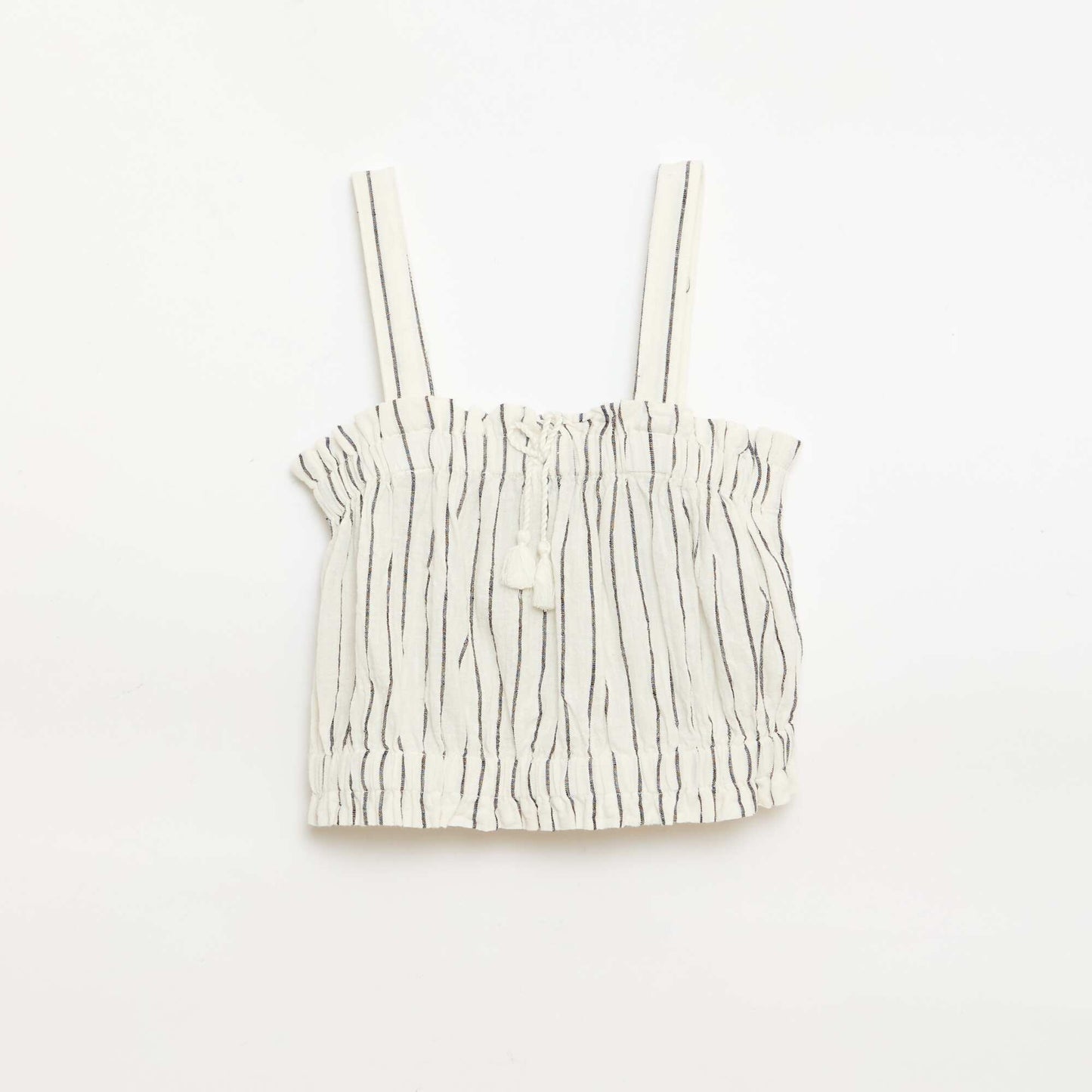 Striped Strap Top WHITE