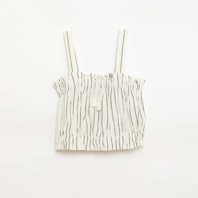 Striped Strap Top WHITE