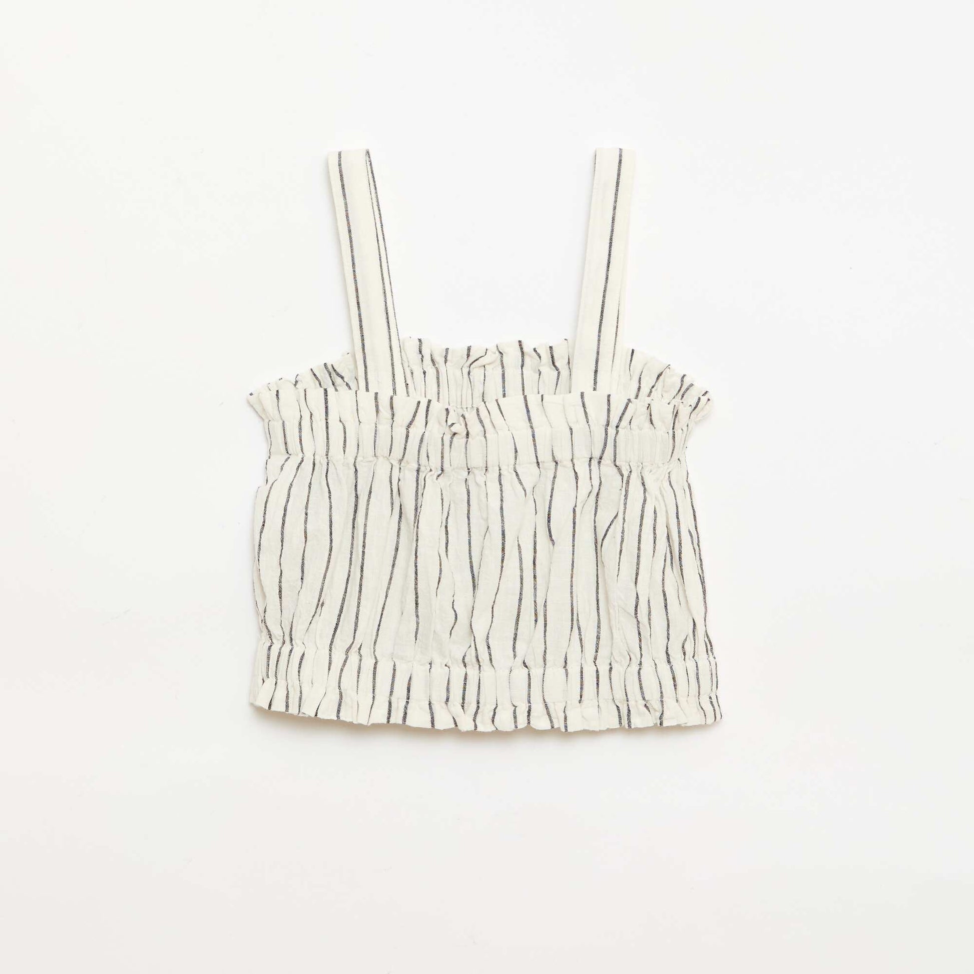 Striped Strap Top WHITE