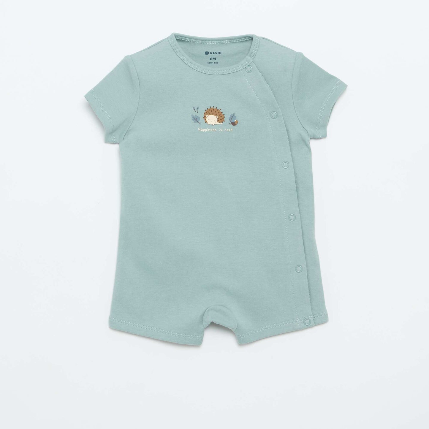 Pack of 2 Short-Sleeved Jersey Rompers BLUE
