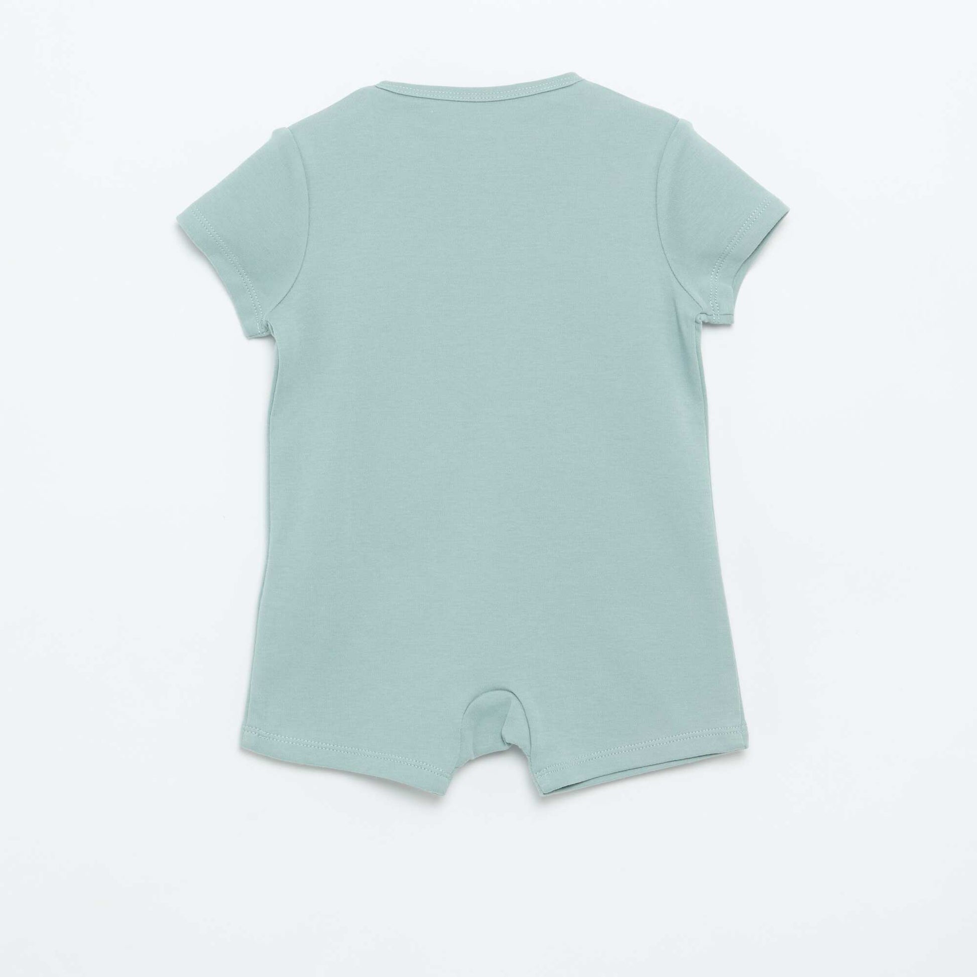 Pack of 2 Short-Sleeved Jersey Rompers BLUE