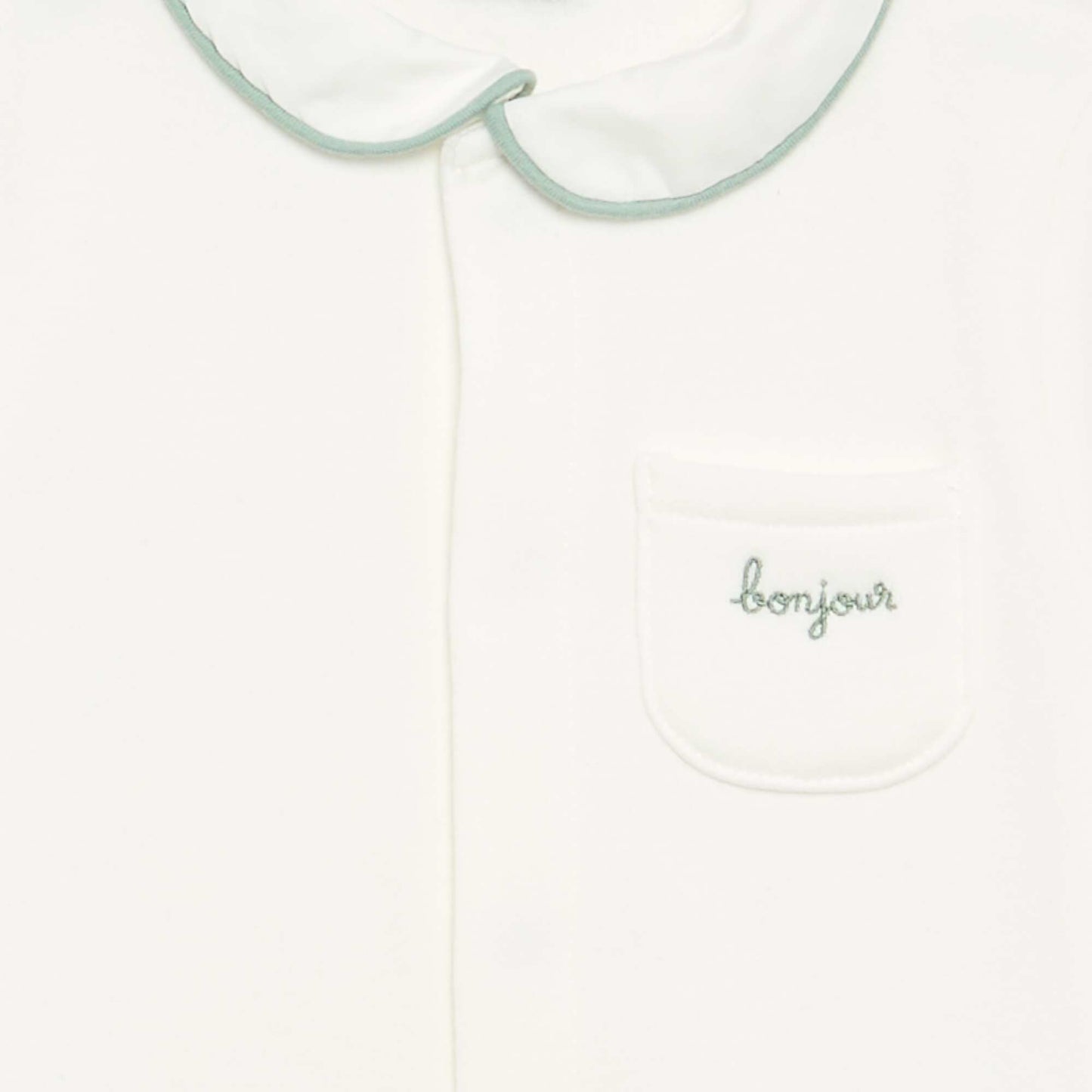 Sleepsuit with Collar WHITE