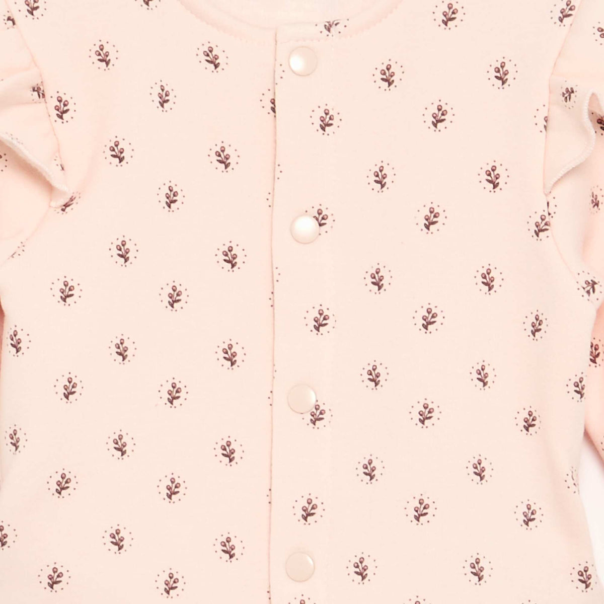 2-piece footed pajama set PINK