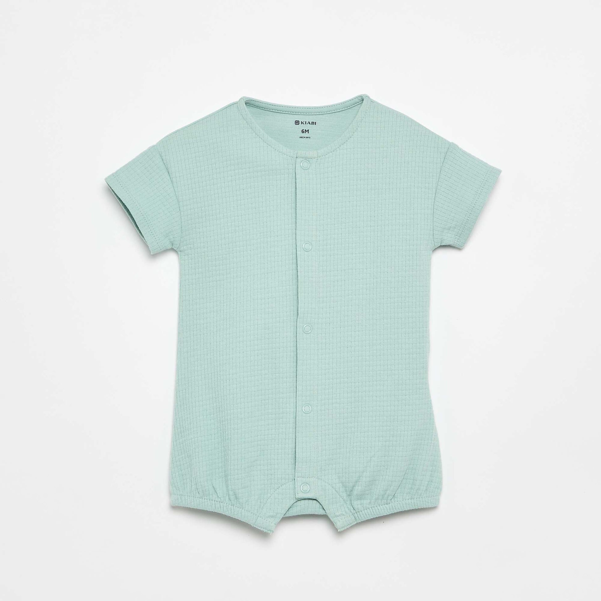 Set of 2 Lightweight Buttoned Baby Sleepsuits WHITE