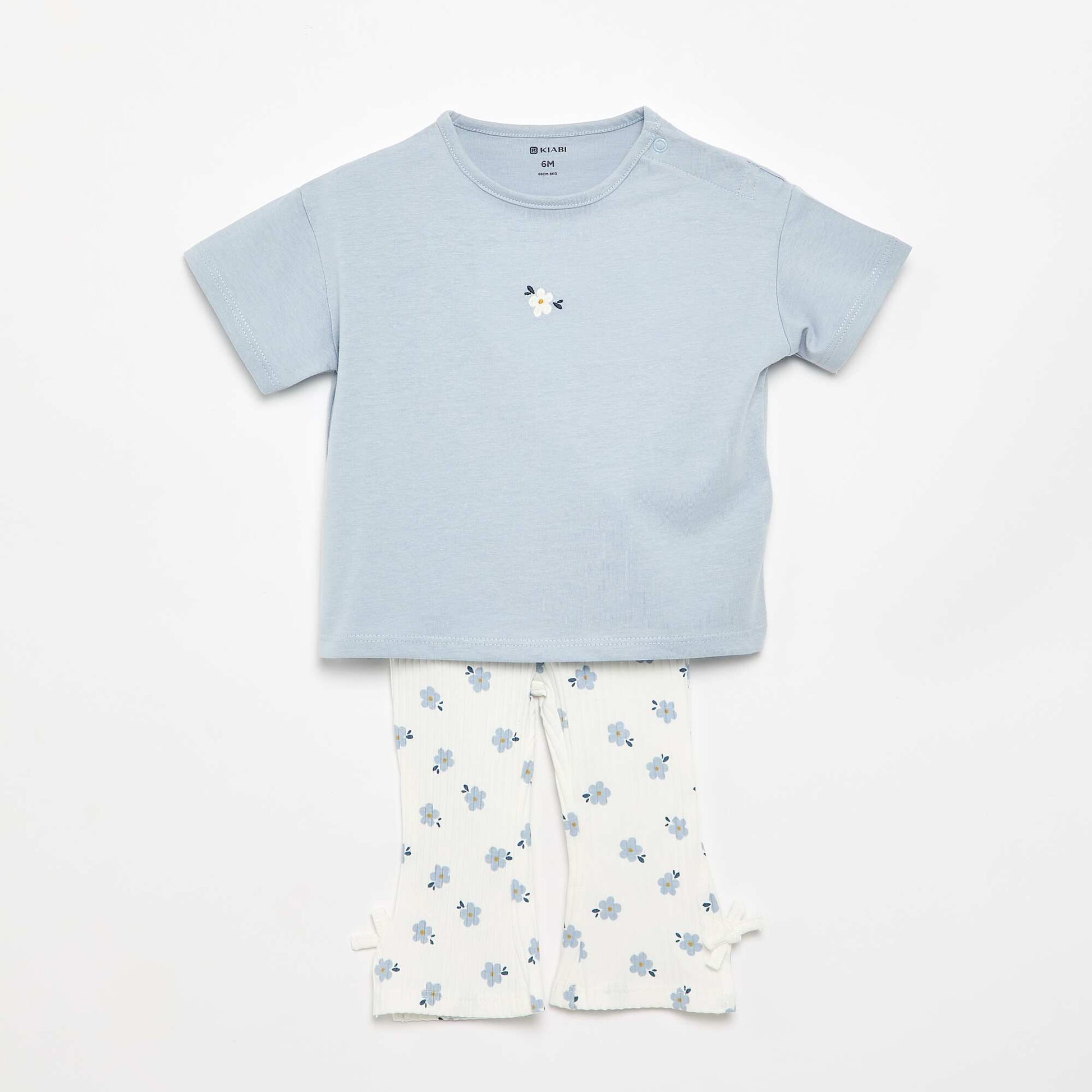 2-piece T-shirt and Leggings Set BLUE