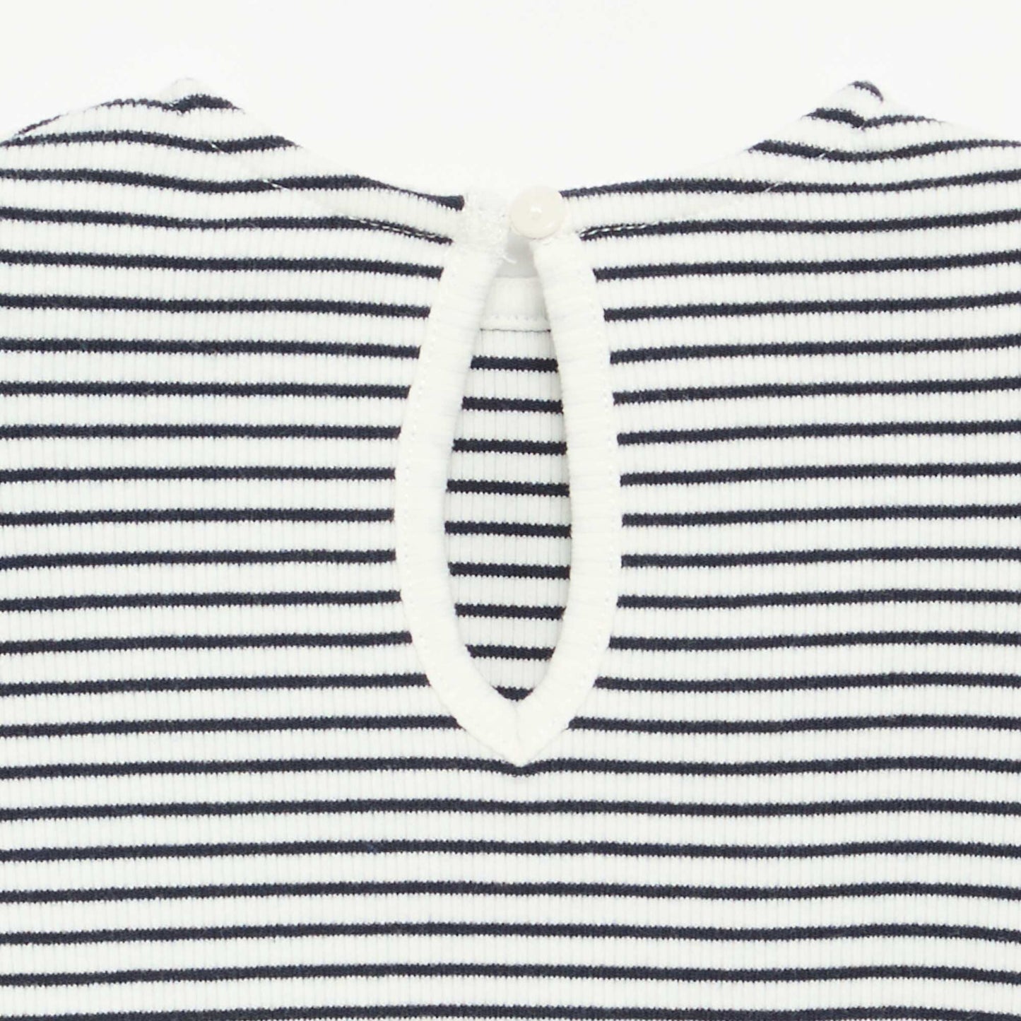 Striped Short-Sleeved T-Shirt with Bows BLUE