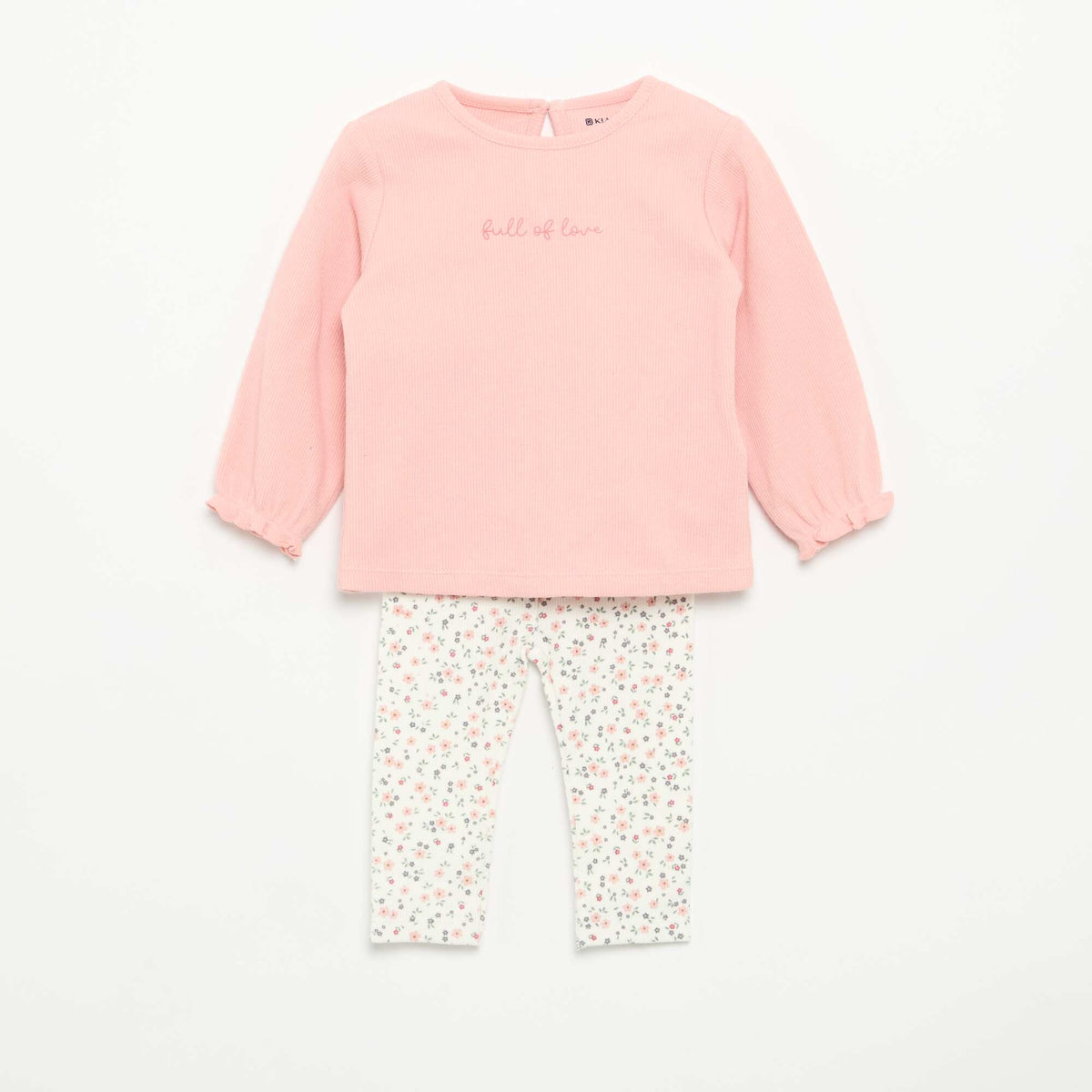 2-piece set - Long-sleeved T-shirt + leggings PINK