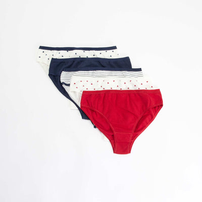 Pack of 5 Printed Briefs WHITE