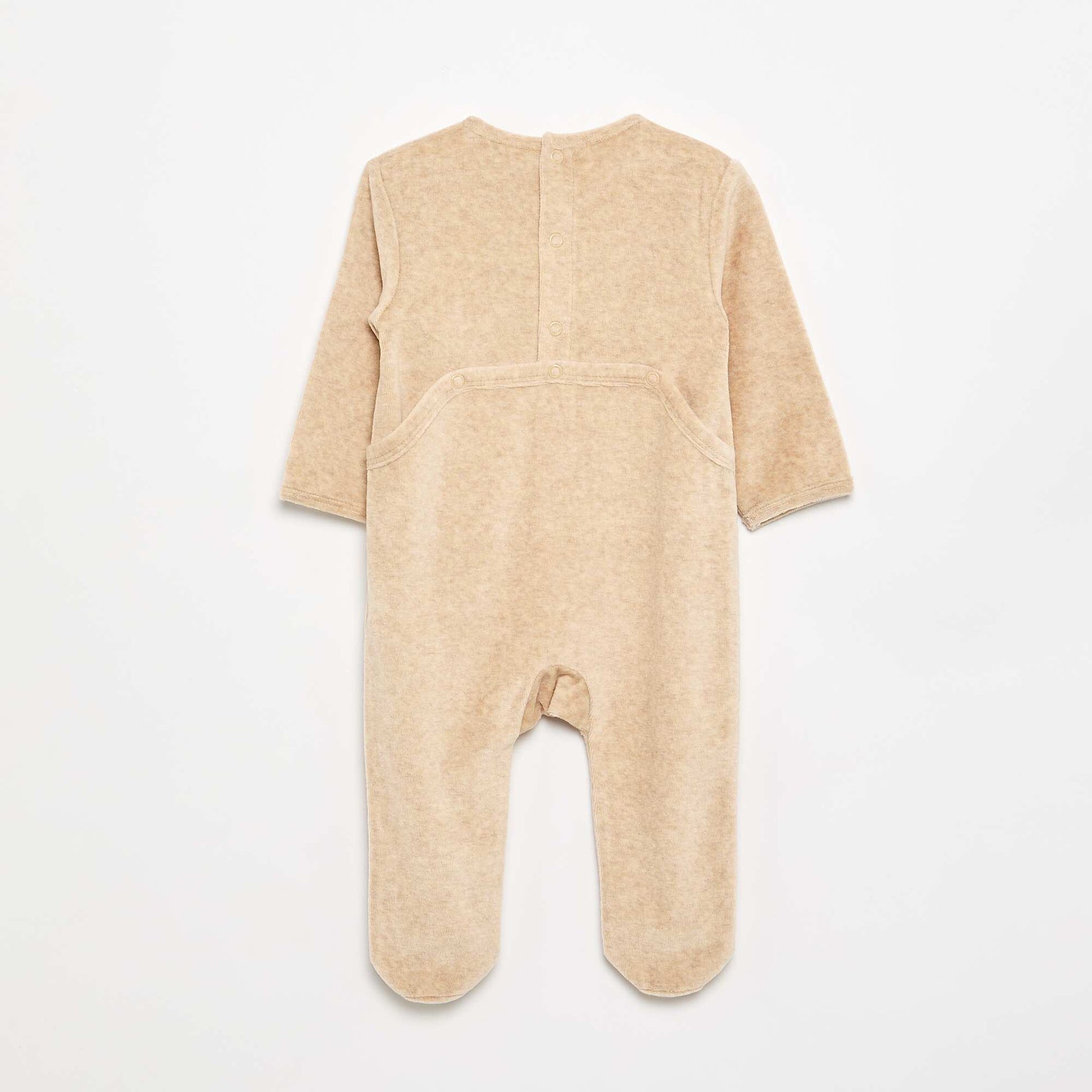 Velour Sleepsuit BEIGE