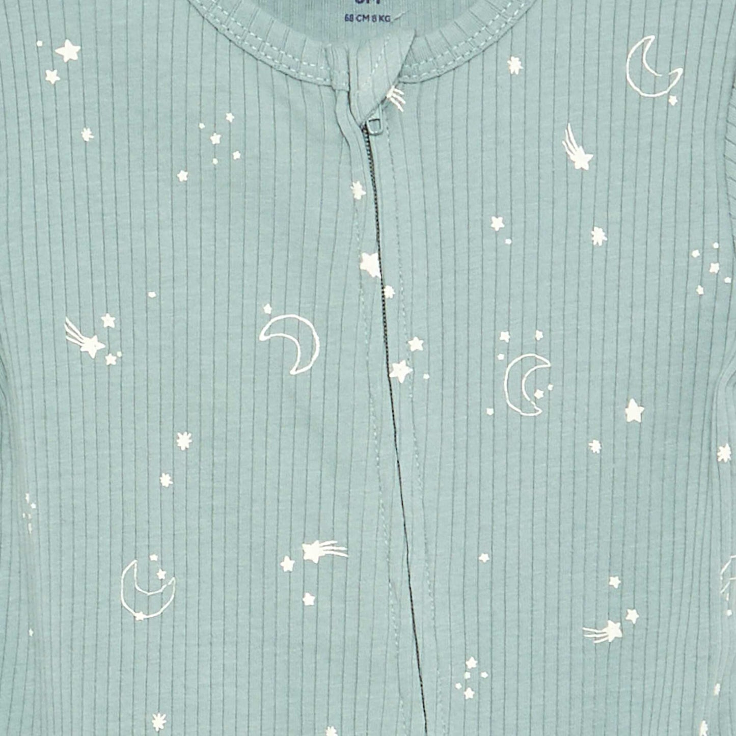Short Ribbed Knit Sleepsuit BLUE