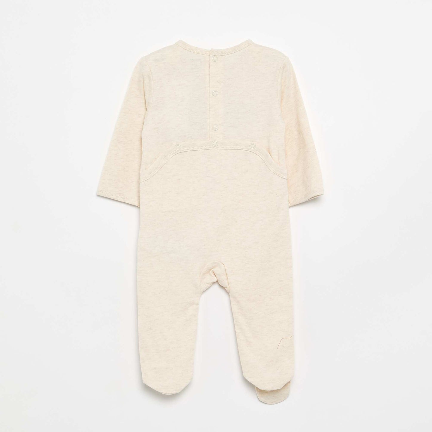 Cotton jersey sleepsuit BEIGE