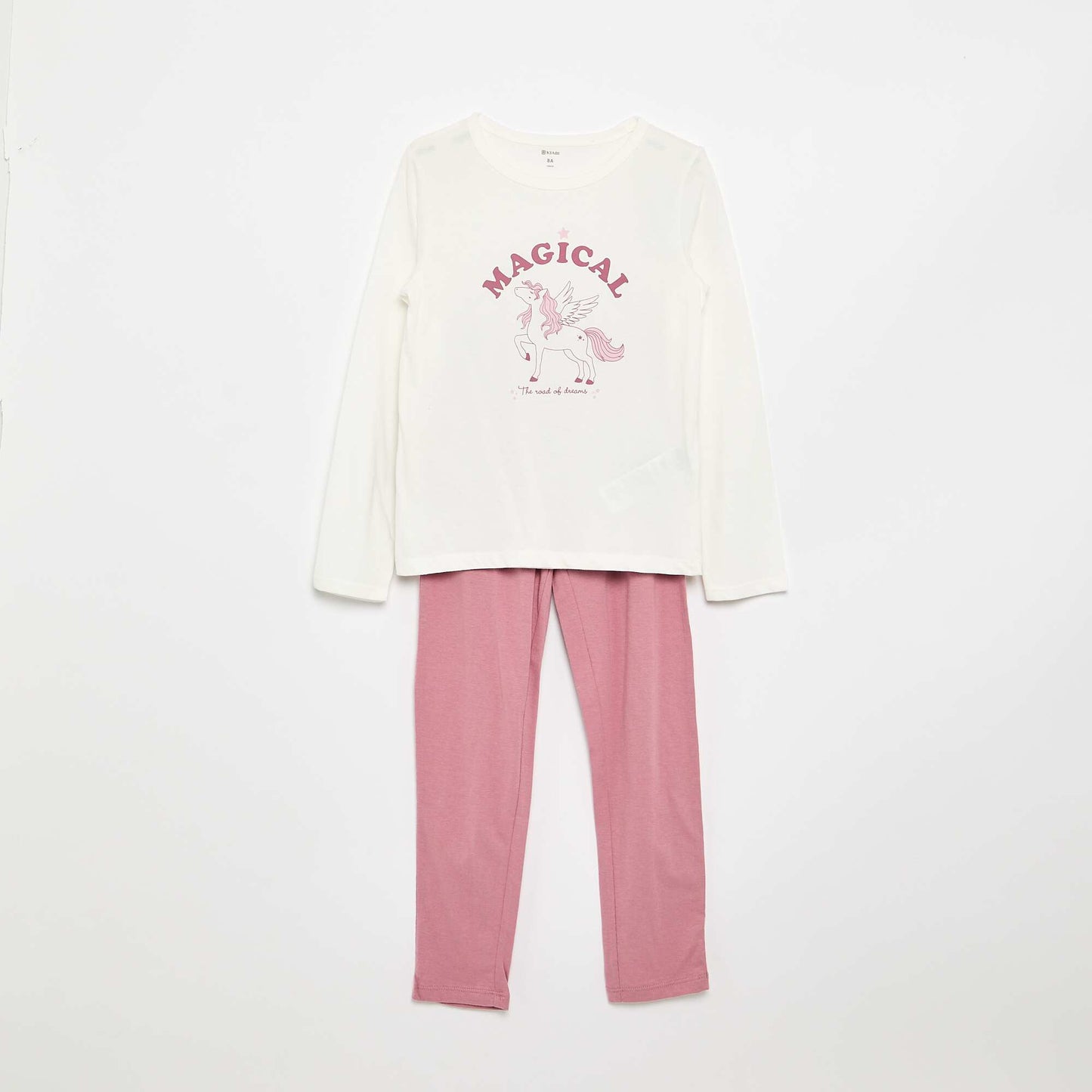 Long cotton jersey pajamas - 2 pieces BLUE