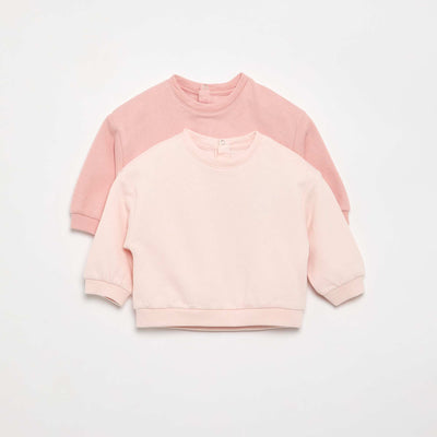 2-pack of fleece sweatshirts PINK