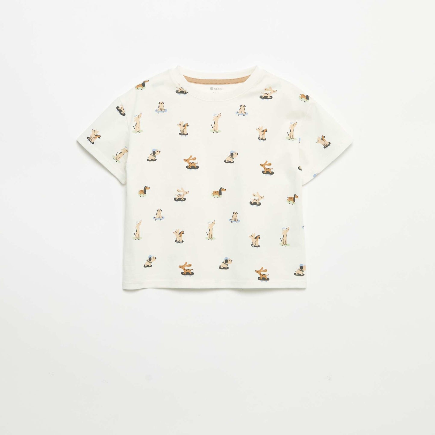 Patterned Short-Sleeved T-shirt WHITE