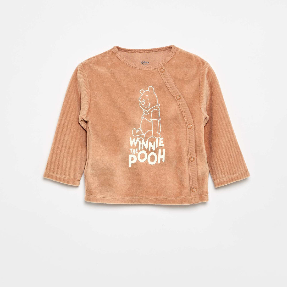 'Mickey Mouse' Velvet 2-Piece Pajama Set BROWN
