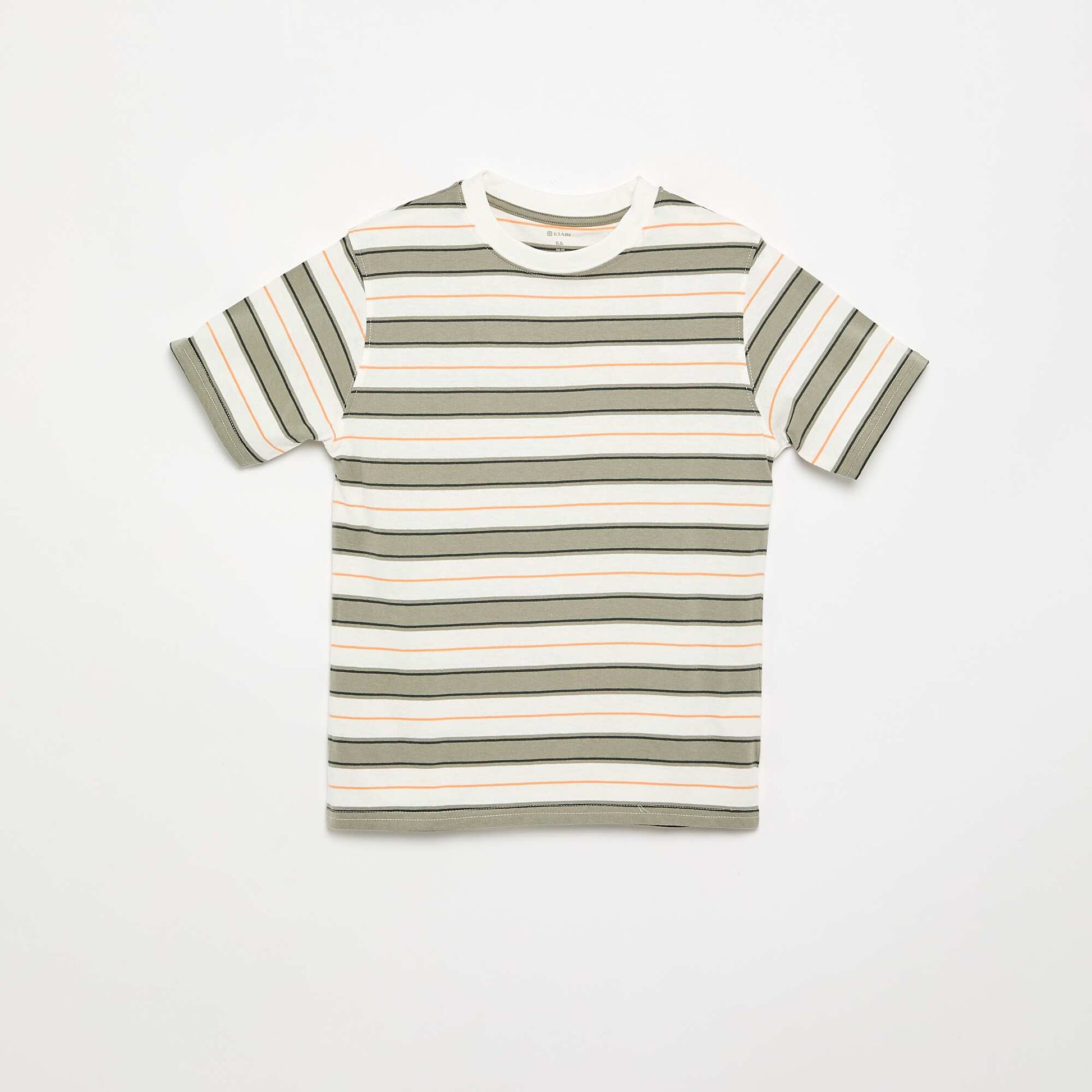 Striped short-sleeved T-shirt WHITE