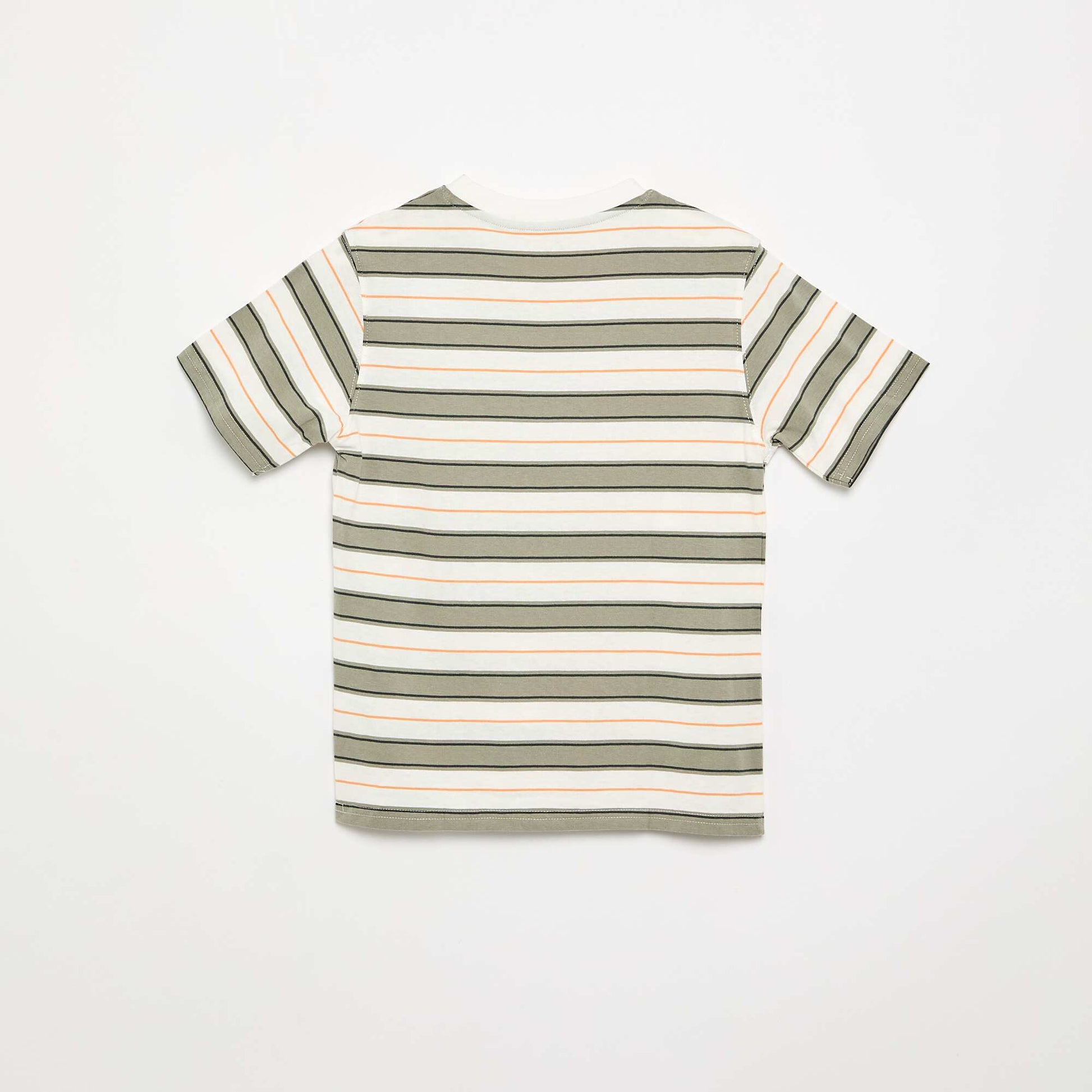 Striped short-sleeved T-shirt WHITE