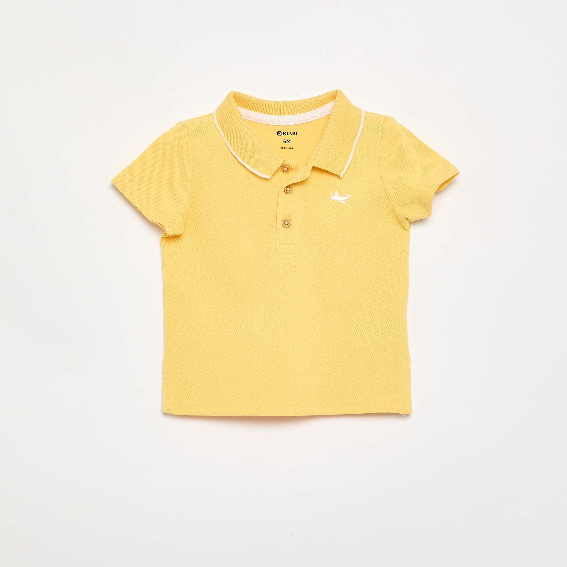 Piqué cotton polo YELLOW