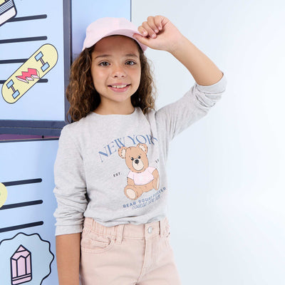 Long-sleeve printed T-shirt GREY