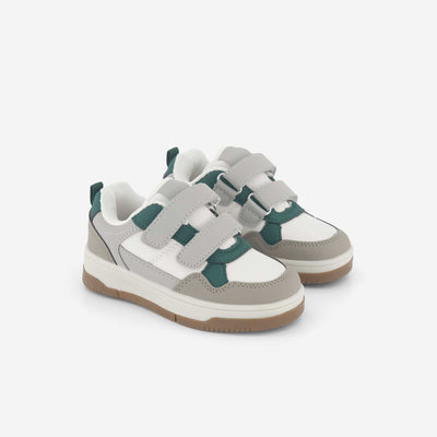 Low-top faux leather sneakers GREY
