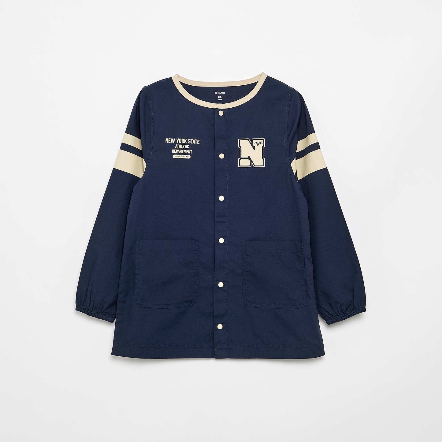 Long-sleeved school apron BLUE
