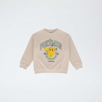 'Pokémon' 'Pikachu' Printed Sweatshirt BEIGE