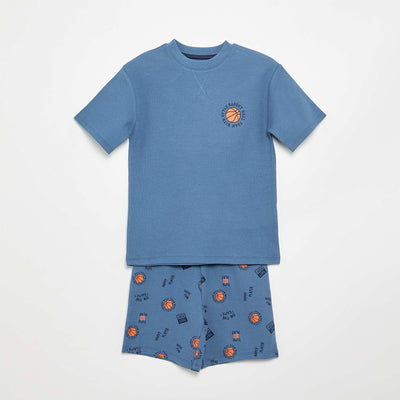 2-piece cotton short pyjamas BLUE