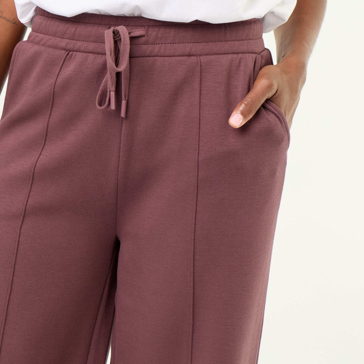 Soft-touch wide-leg trousers PURPLE