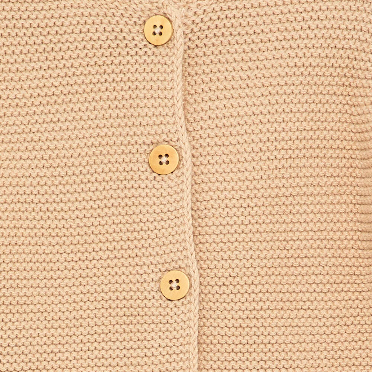 Garter Stitch Cardigan BEIGE