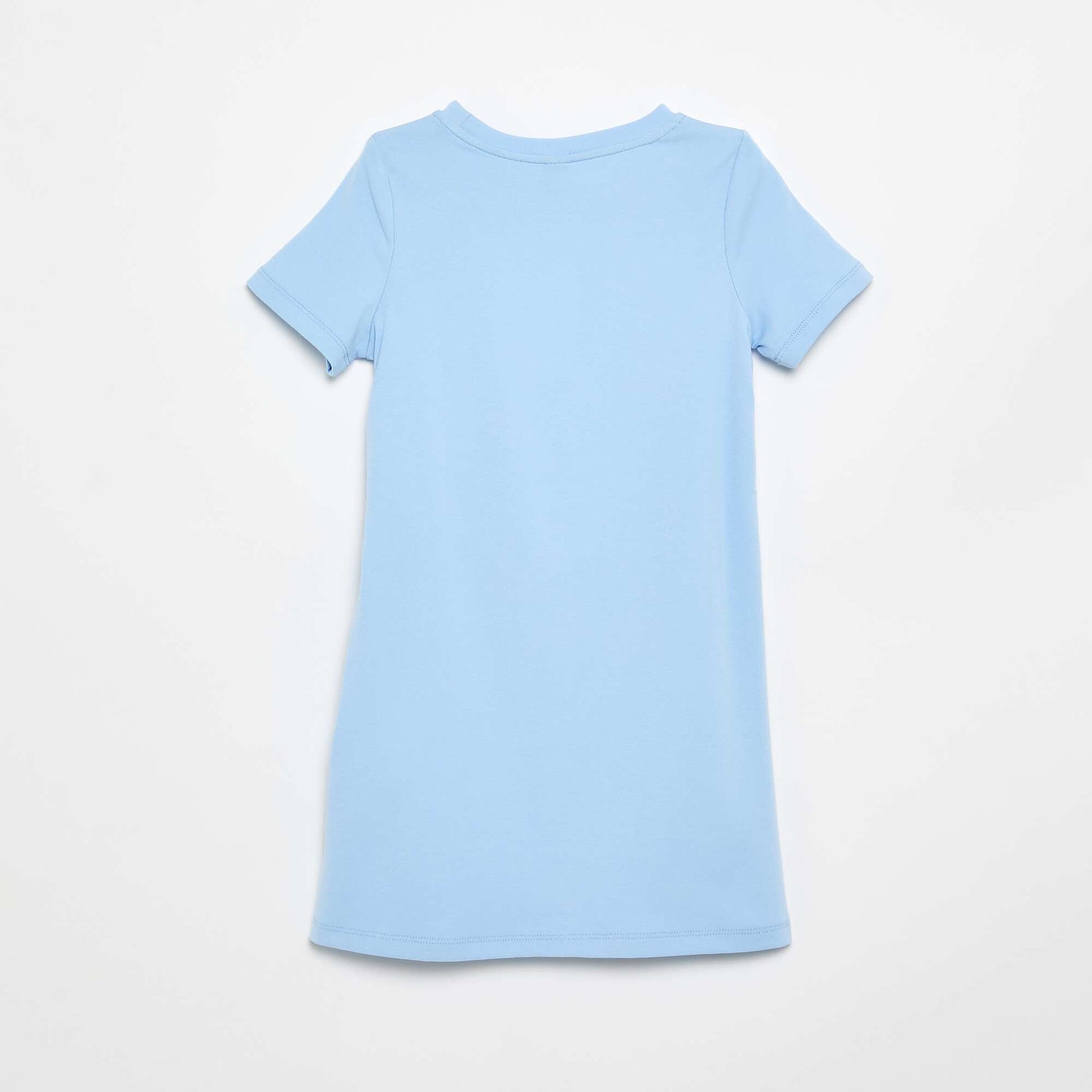 T-shirt dress with side knot BLUE