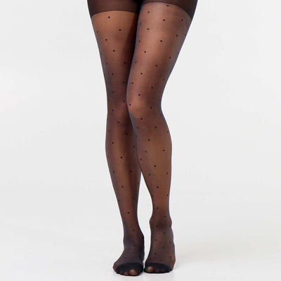 Polka Dot Tights BLACK
