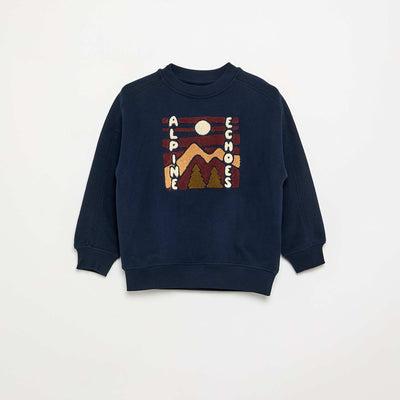Printed Oversized Sweatshirt BLUE
