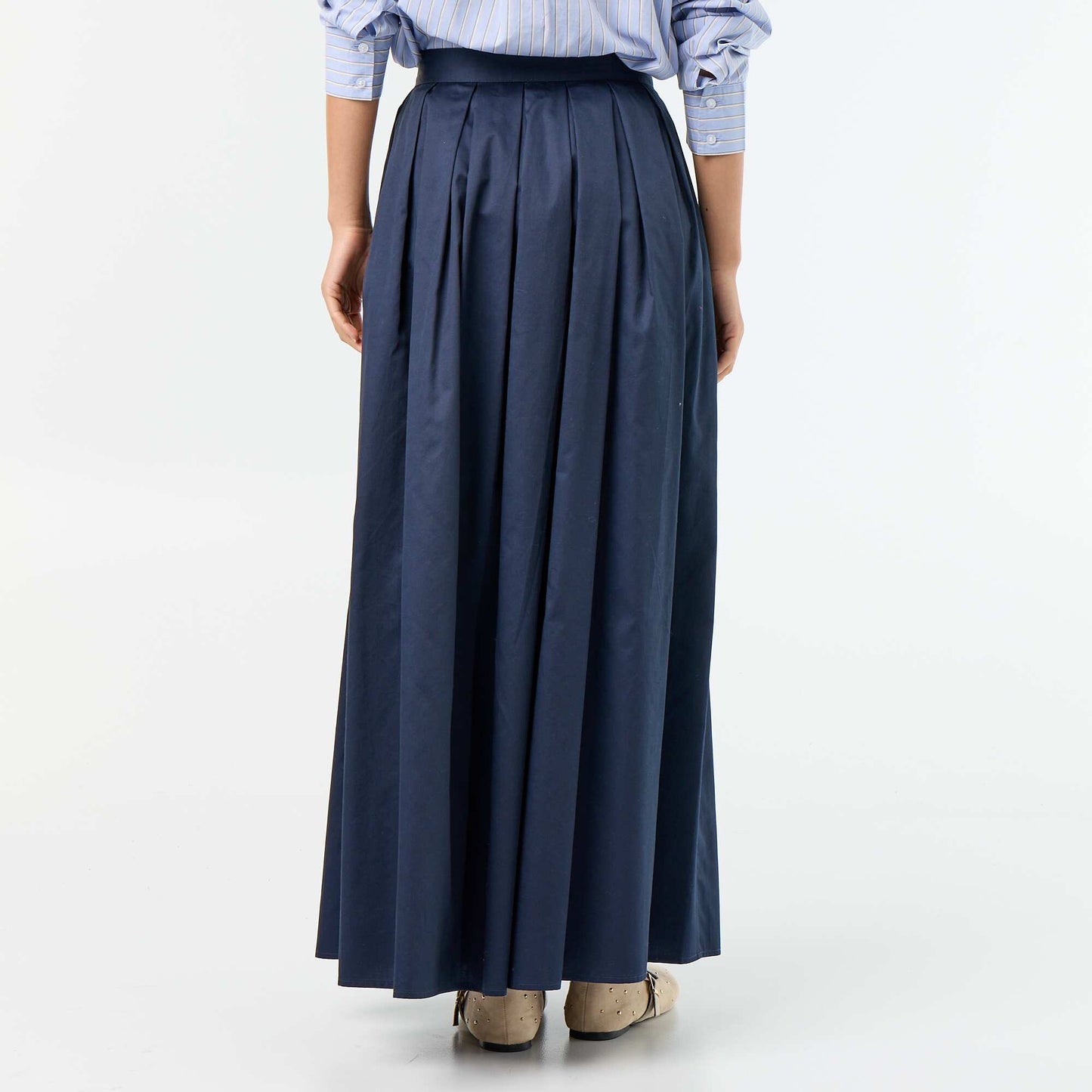 Solid Long Skirt BLUE