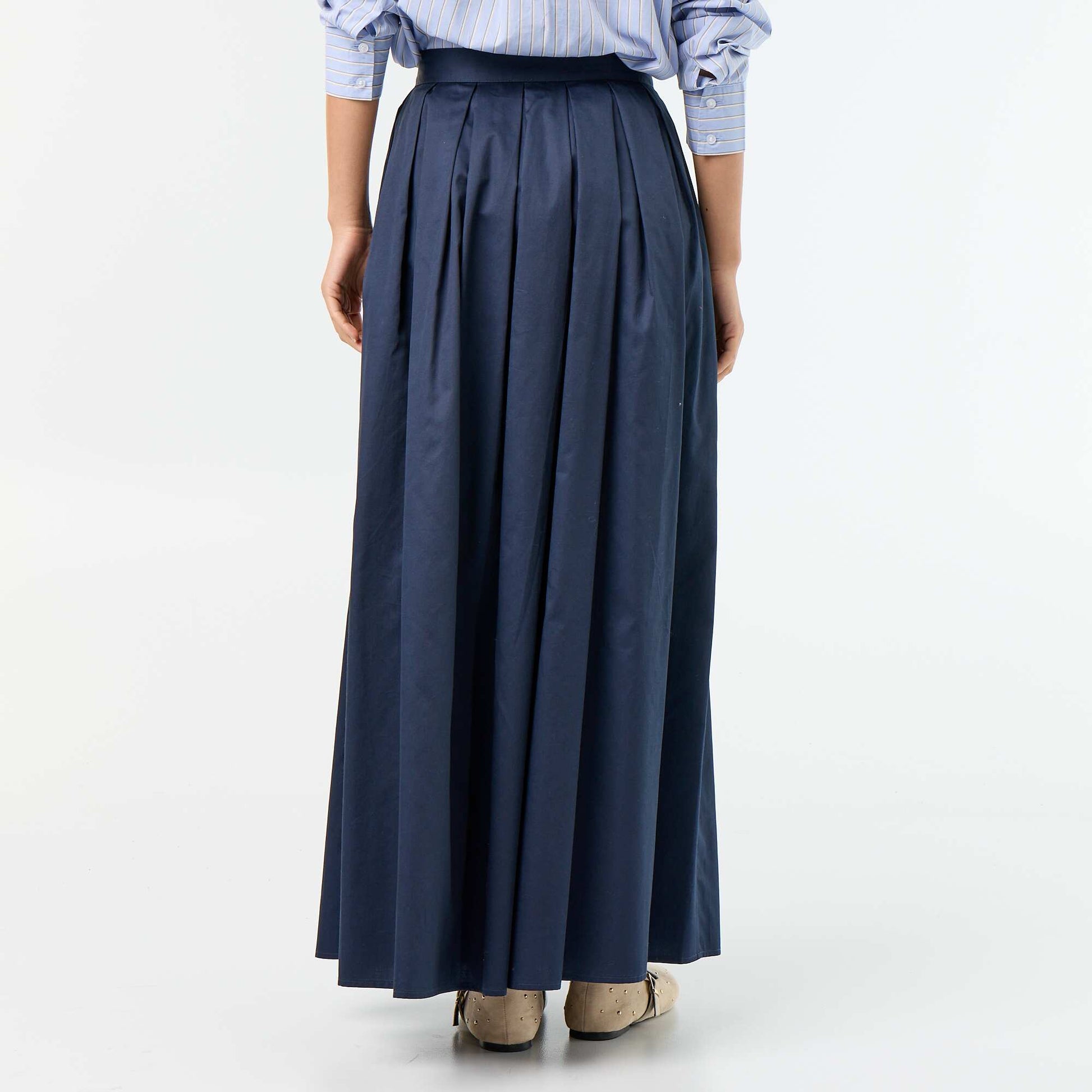 Solid Long Skirt BLUE