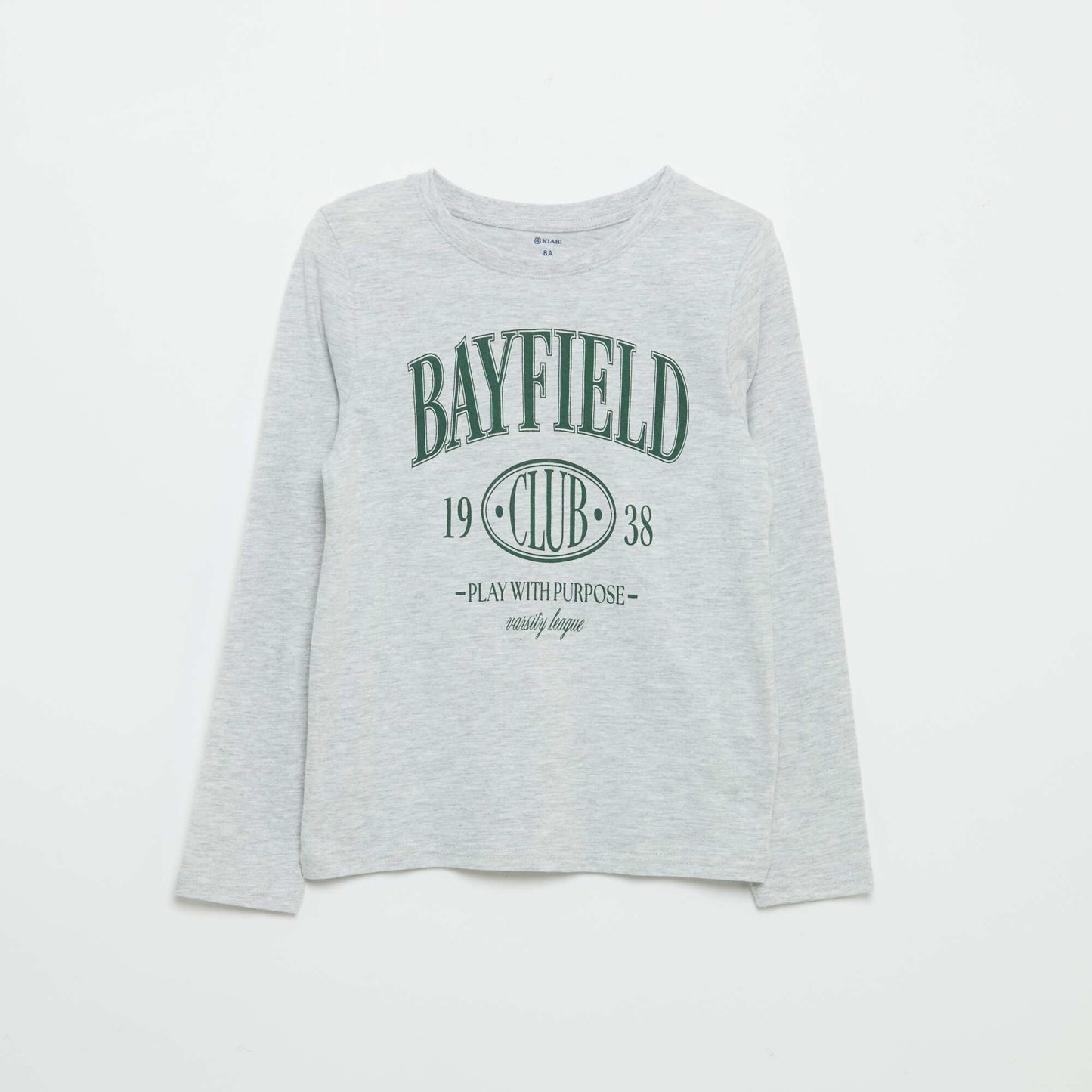 Long-sleeved printed T-shirt GREY