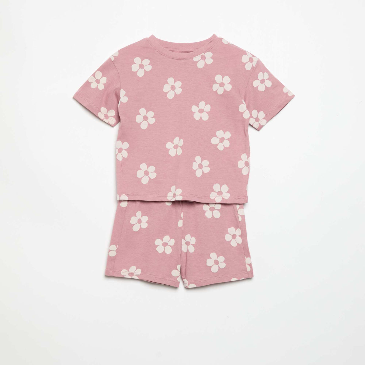 Printed jersey 2-piece short pyjamas PINK
