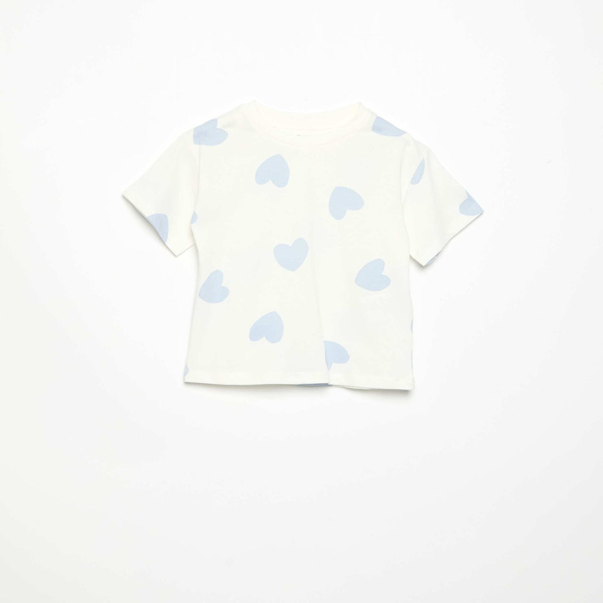 Printed jersey 2-piece short pyjamas WHITE