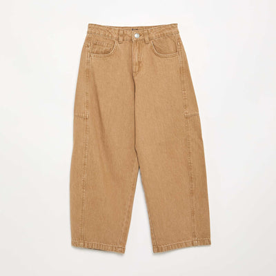 Balloon fit trousers BROWN