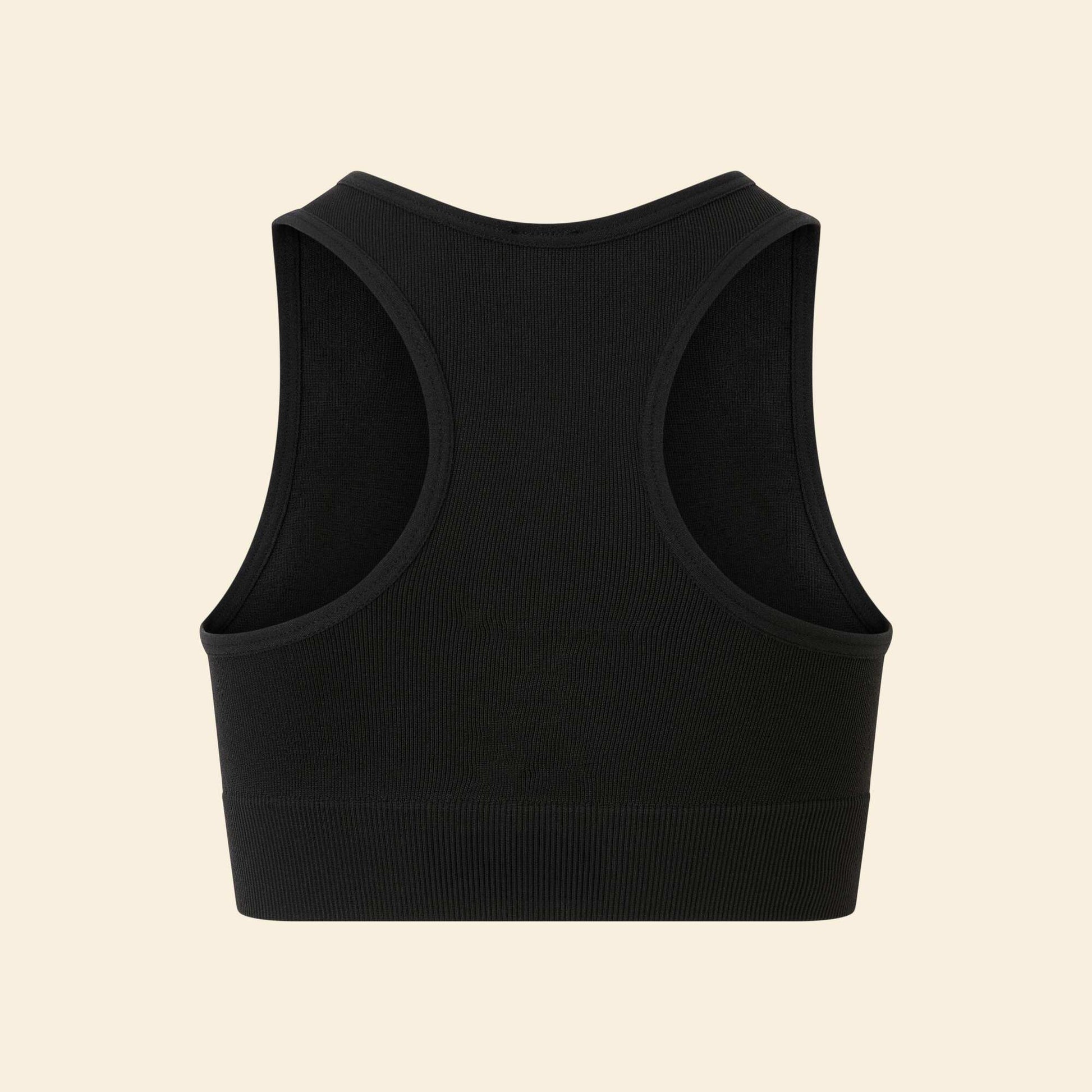 Seamless sports bra BLACK