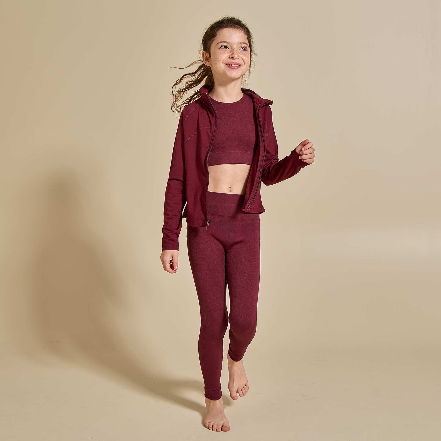Ribbed Sports Leggings RED
