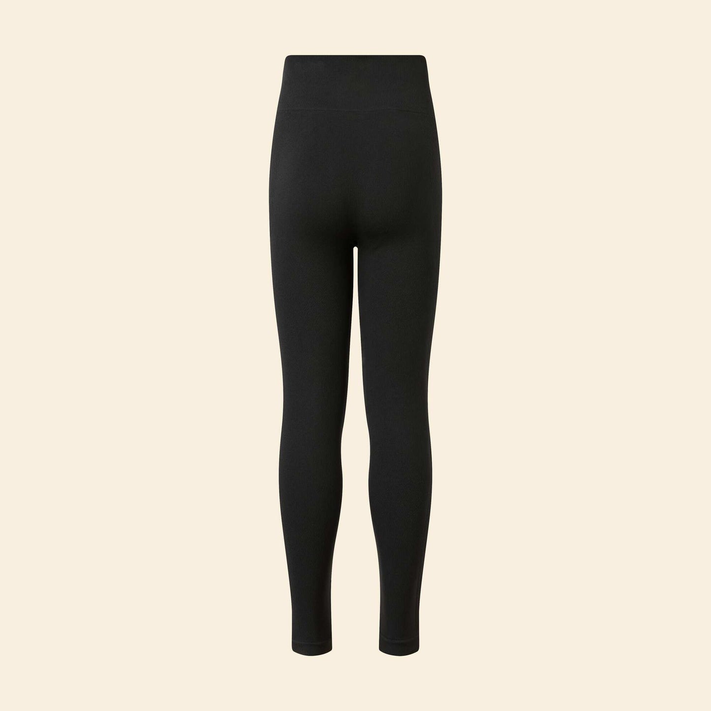 Ribbed Sports Leggings BLACK
