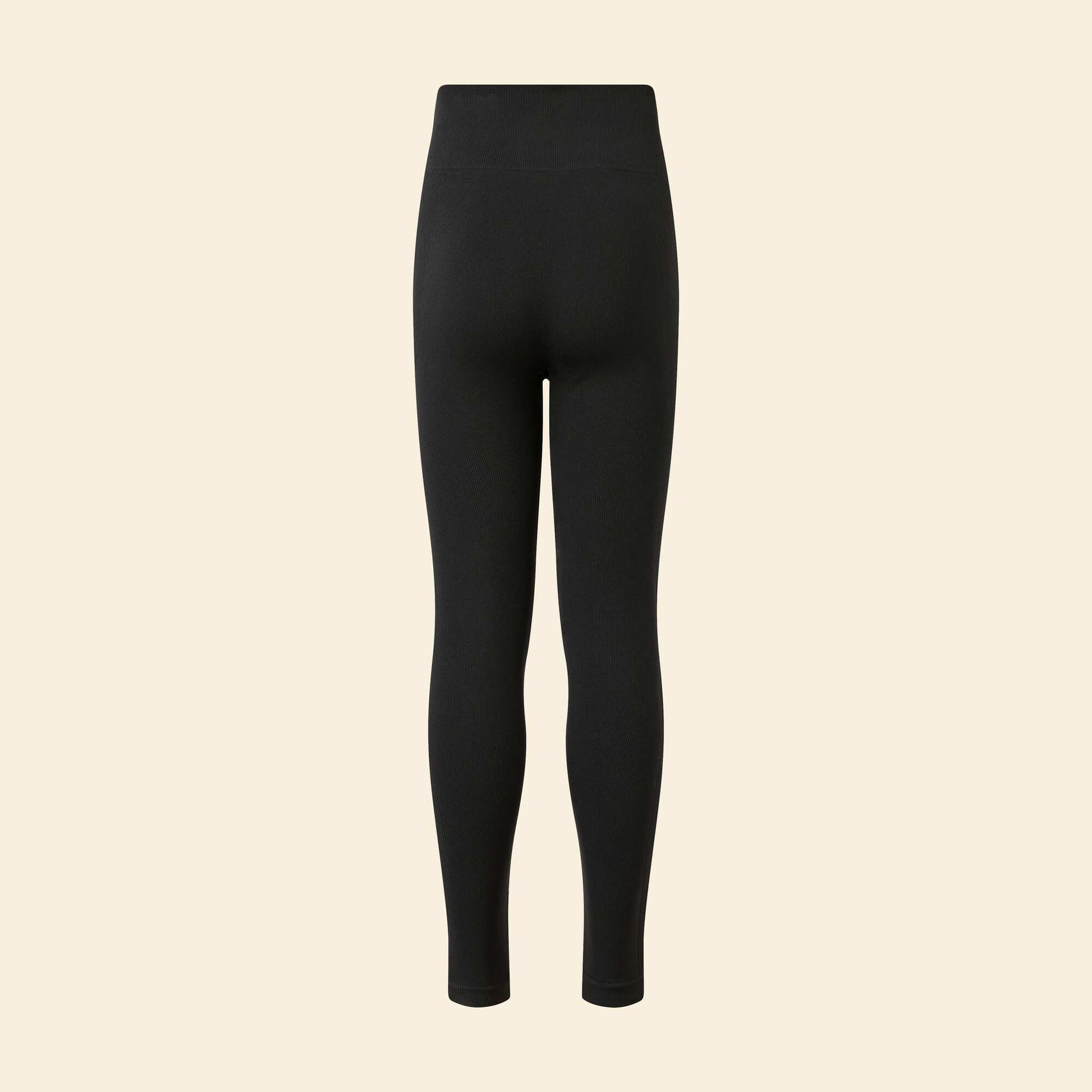 Ribbed Sports Leggings BLACK