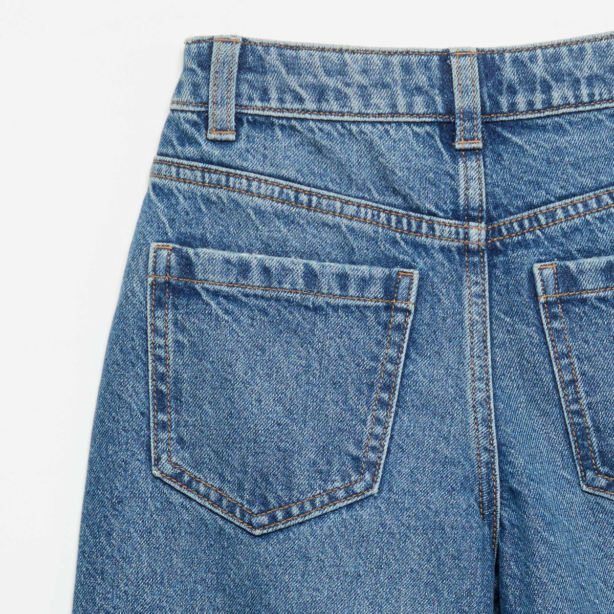 Wide Leg Pants with Heart Embroidery BLUE
