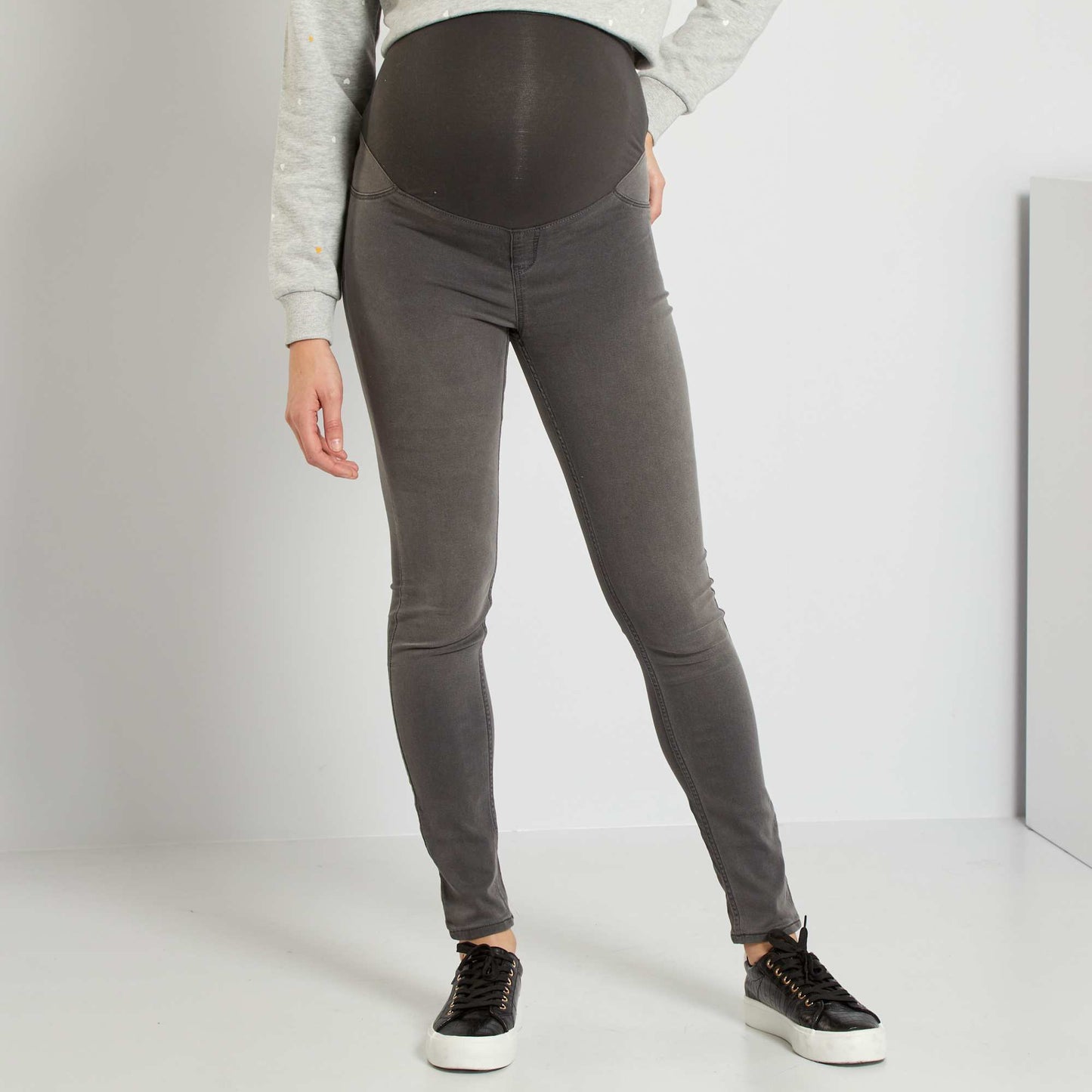 Eco-design maternity jeggings WHITE