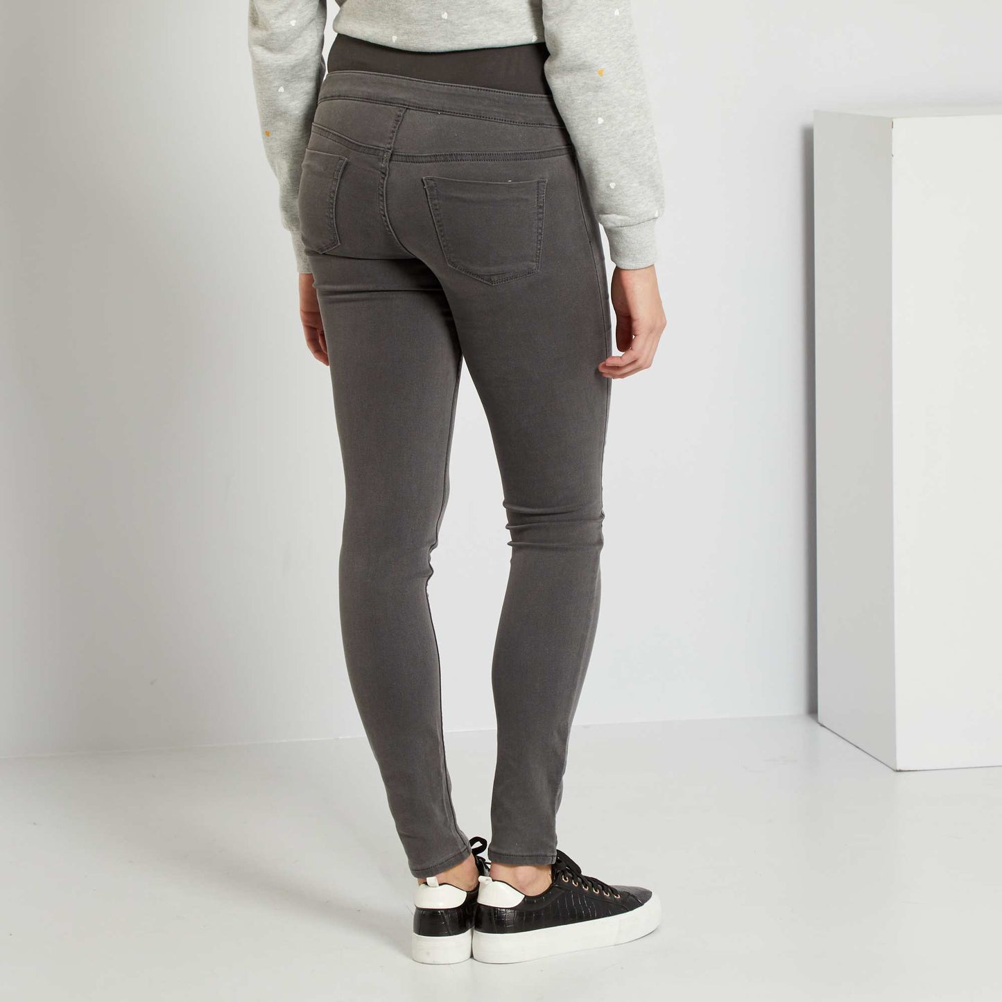 Eco-design maternity jeggings WHITE