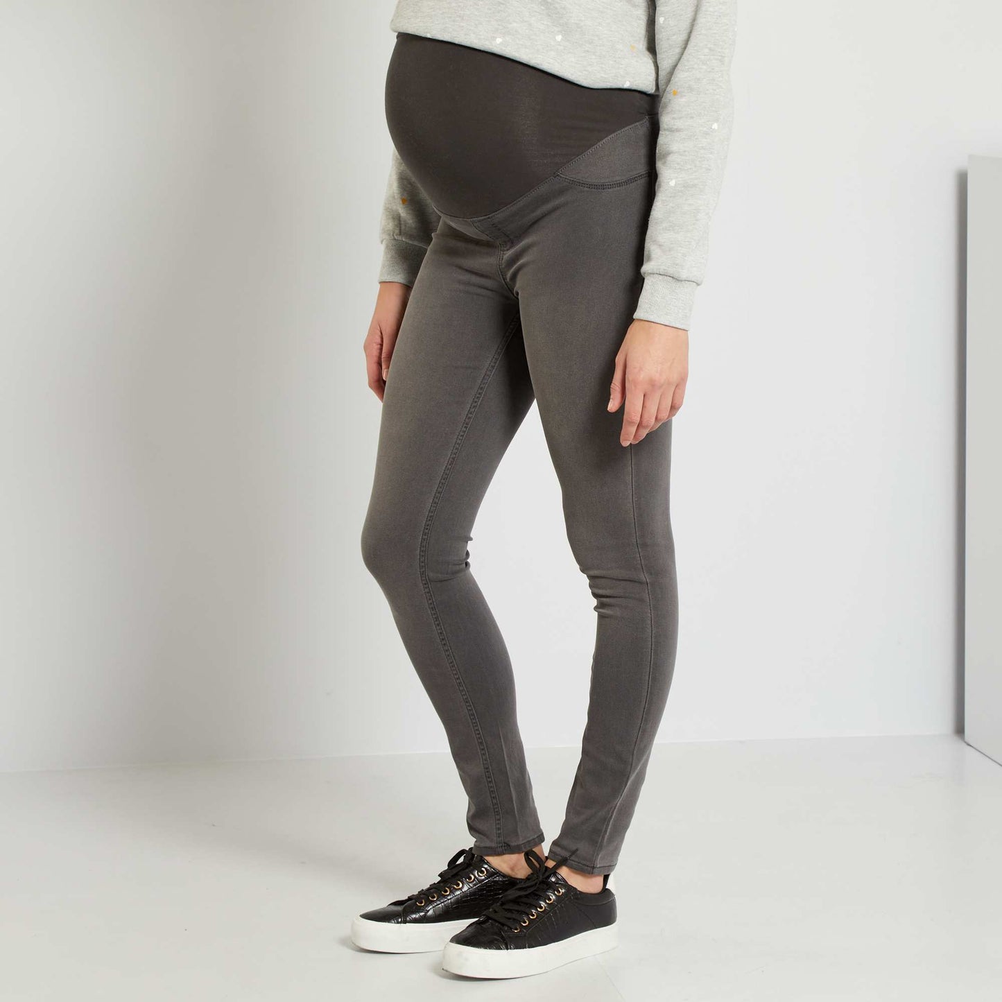 Eco-design maternity jeggings WHITE