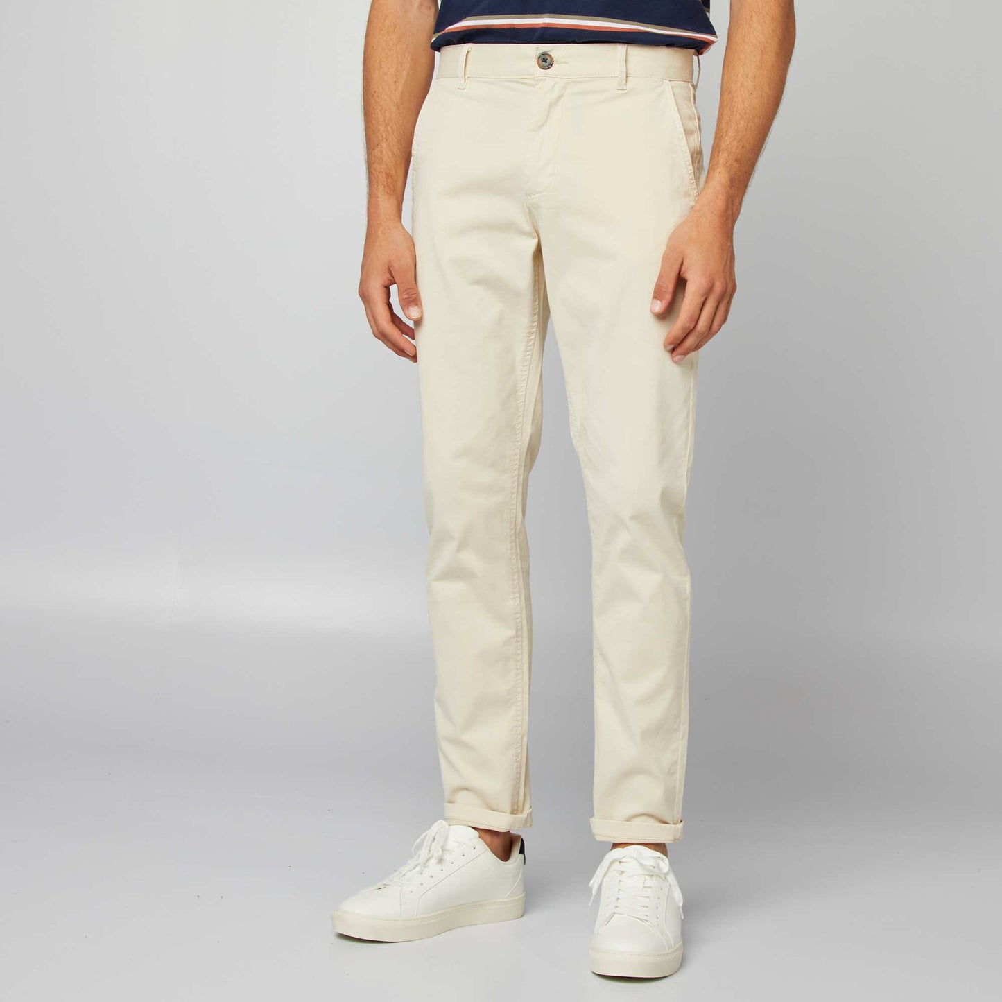 Slim-fit chinos WHITE