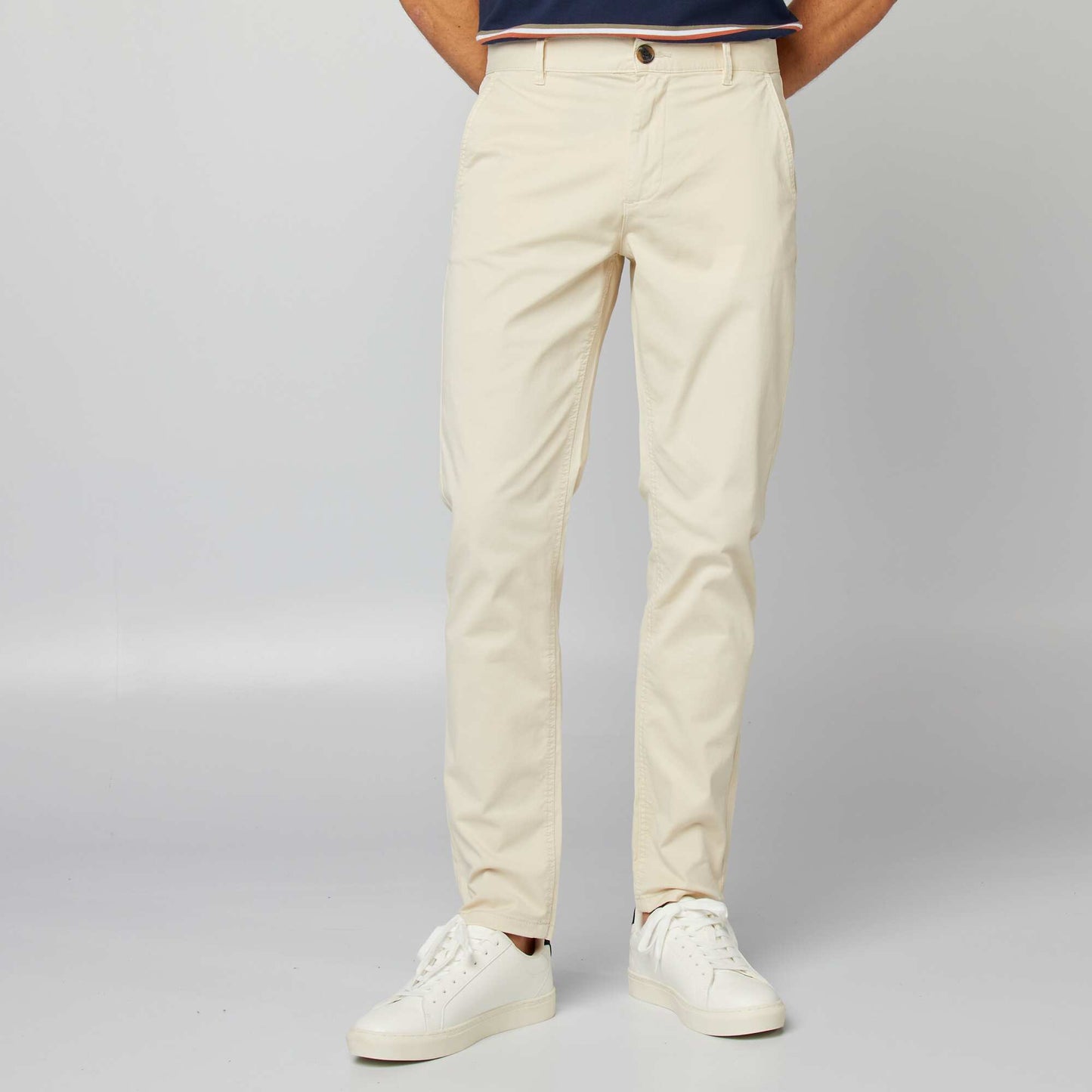 Slim-fit chinos WHITE